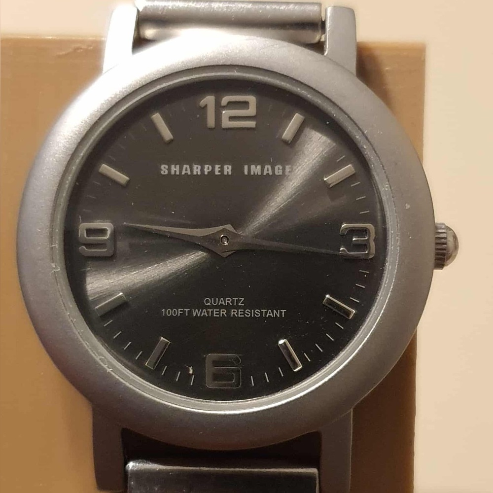 🦋10/$20🦋 Sharper Image FM002 Silver/Grey Stainless Steel Mesh Women's Watch